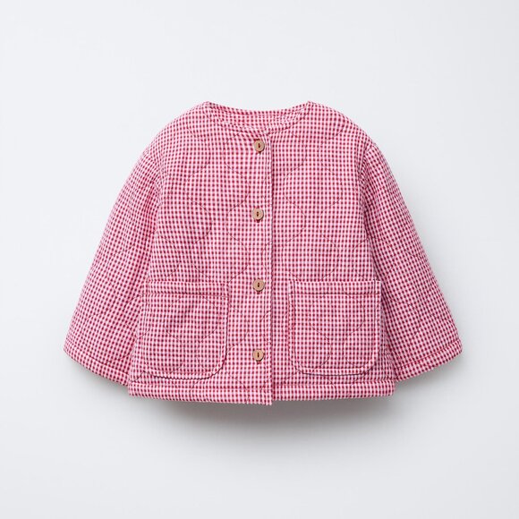 Zara Other - NWT ZARA BABY GIRL GINGHAM PRINT QUILTED JACKET